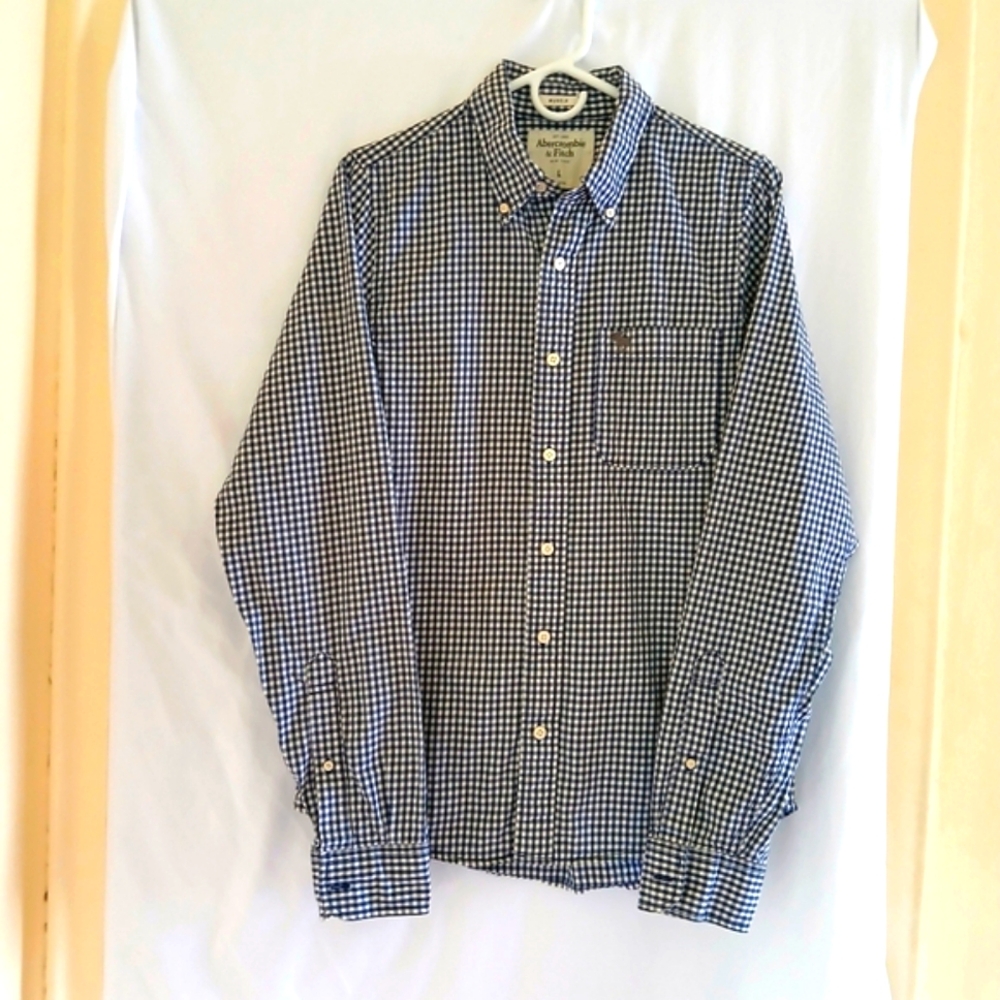Abercrombie&Fitch Muscle Fit Checkered Oxford Casual Shirt